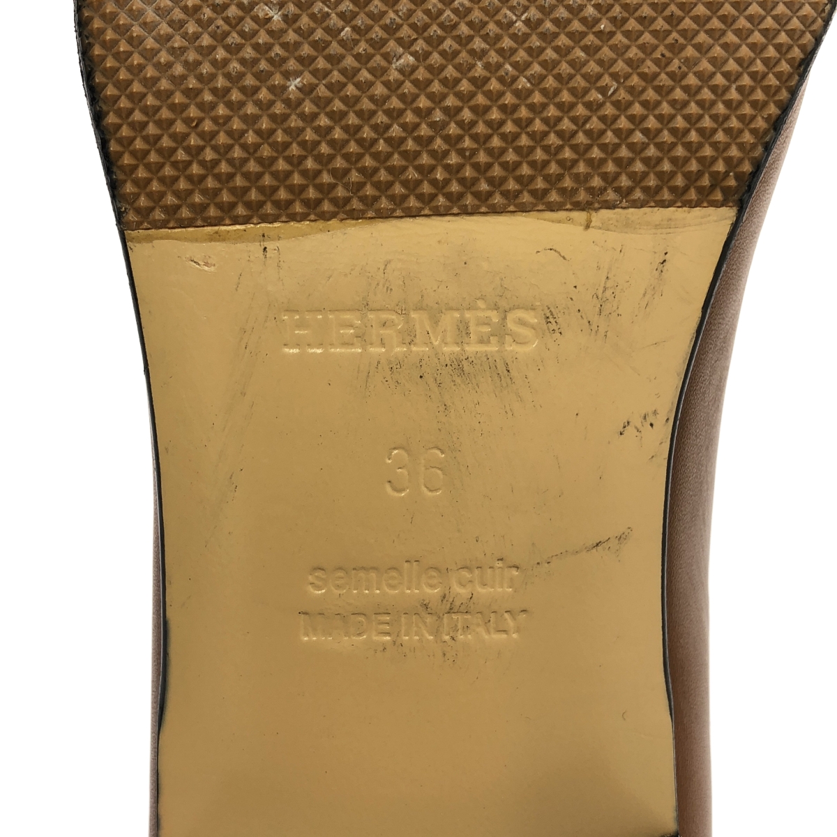 HERMES / エルメス Destin / デスタン レザー ケリーバックル ロゴ ローファー 革靴