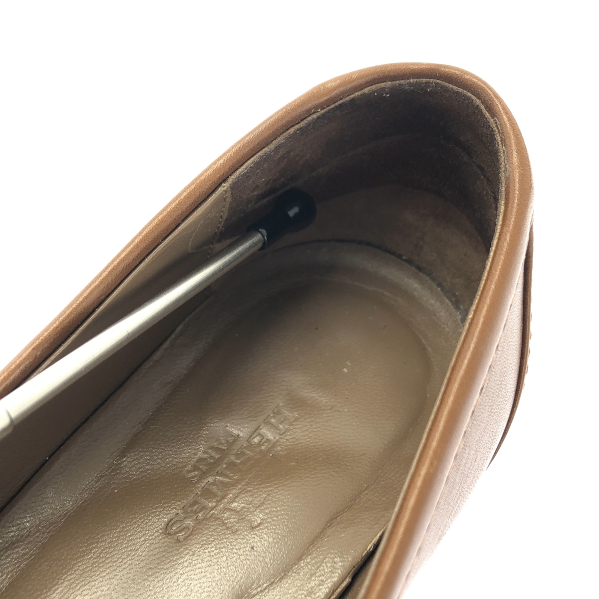 HERMES / エルメス Destin / デスタン レザー ケリーバックル ロゴ ローファー 革靴