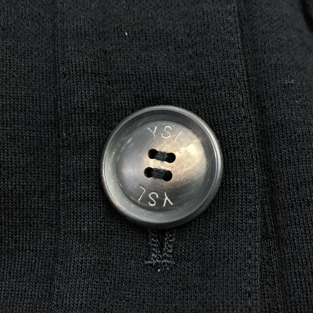 YVES SAINT LAURENT / イヴサンローラン ウール ロゴボタン ミリタリー ダブルポケット ワンピース