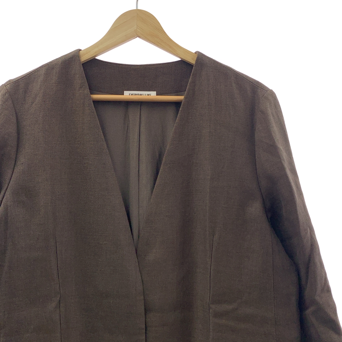 Deuxieme Classe / ドゥーズィエムクラス Linen Collarless リネンカラーレス ブレザー ノーカラージャケット