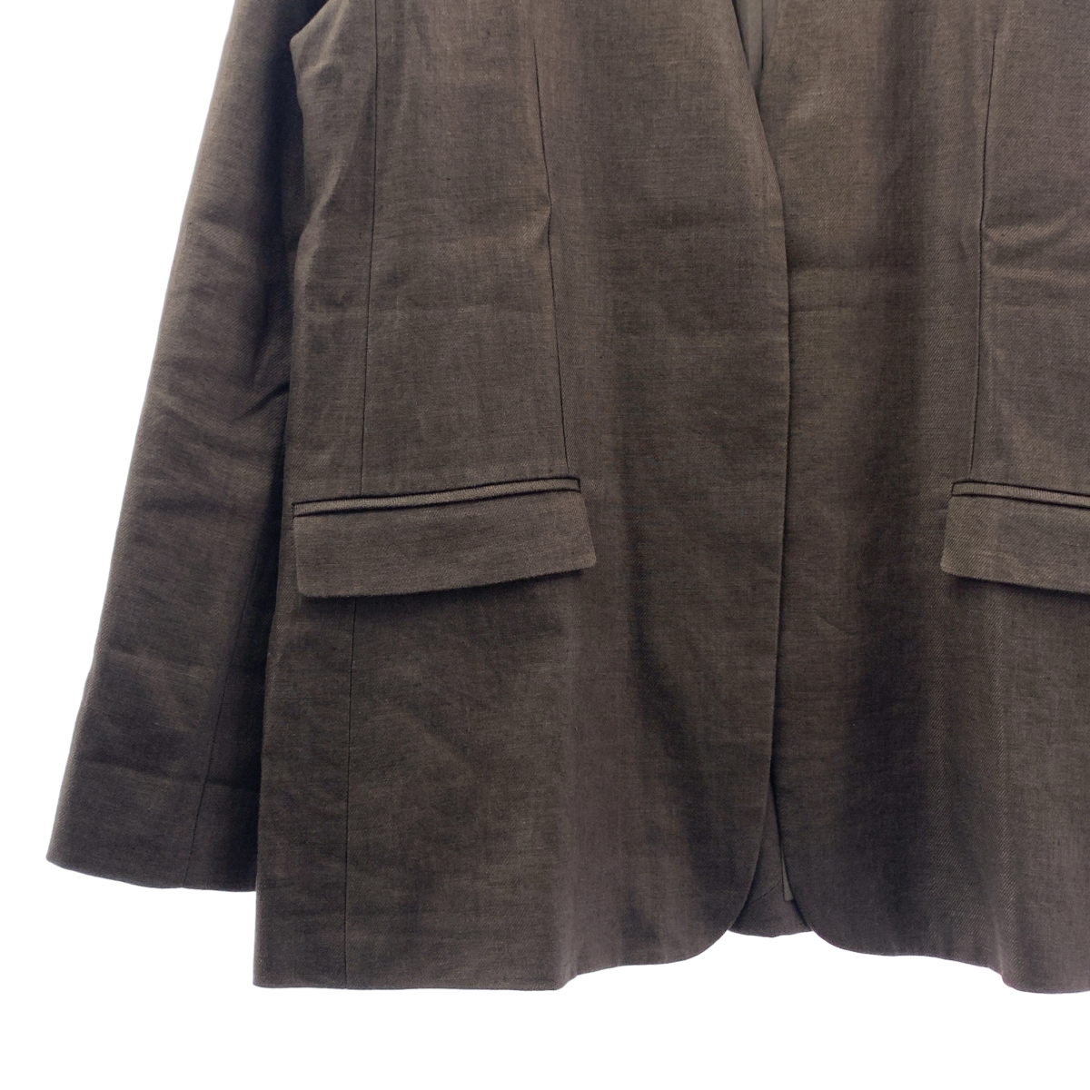 Deuxieme Classe / ドゥーズィエムクラス Linen Collarless リネンカラーレス ブレザー ノーカラージャケット