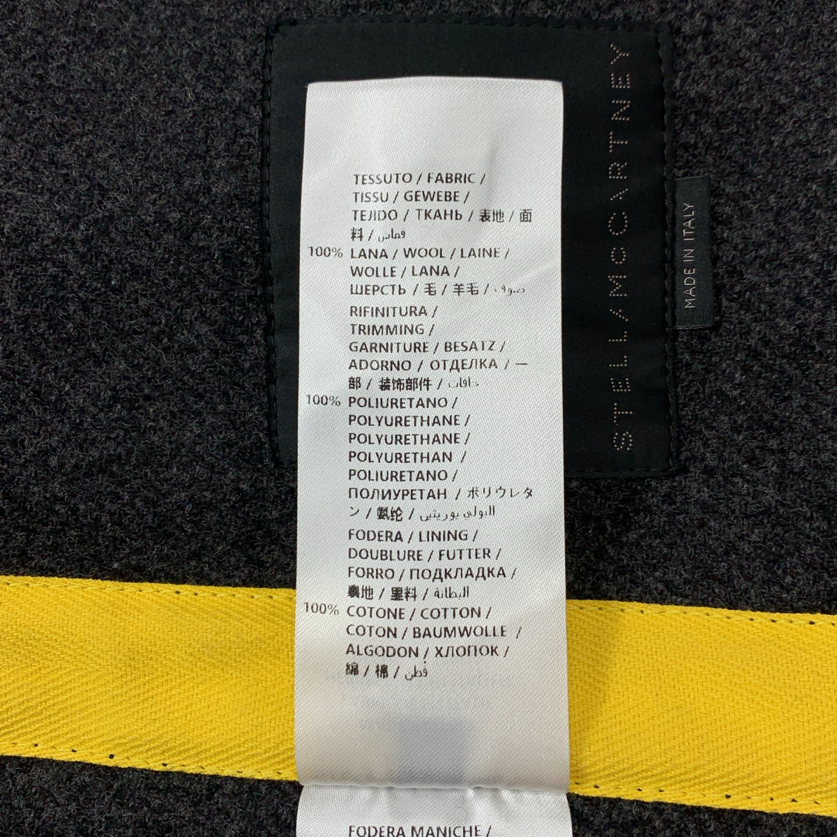 STELLA McCARTNEY / ステラマッカートニー ウールメルトン ベルクロ ダブル ロングコート