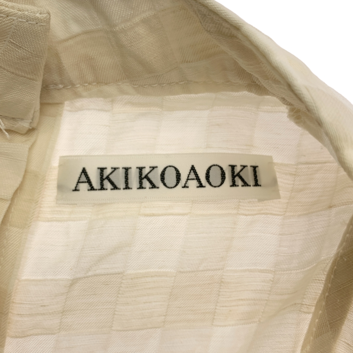 AKIKOAOKI / アキコアオキ ハンカチーフ ギンガムチェック リボン ブラウス