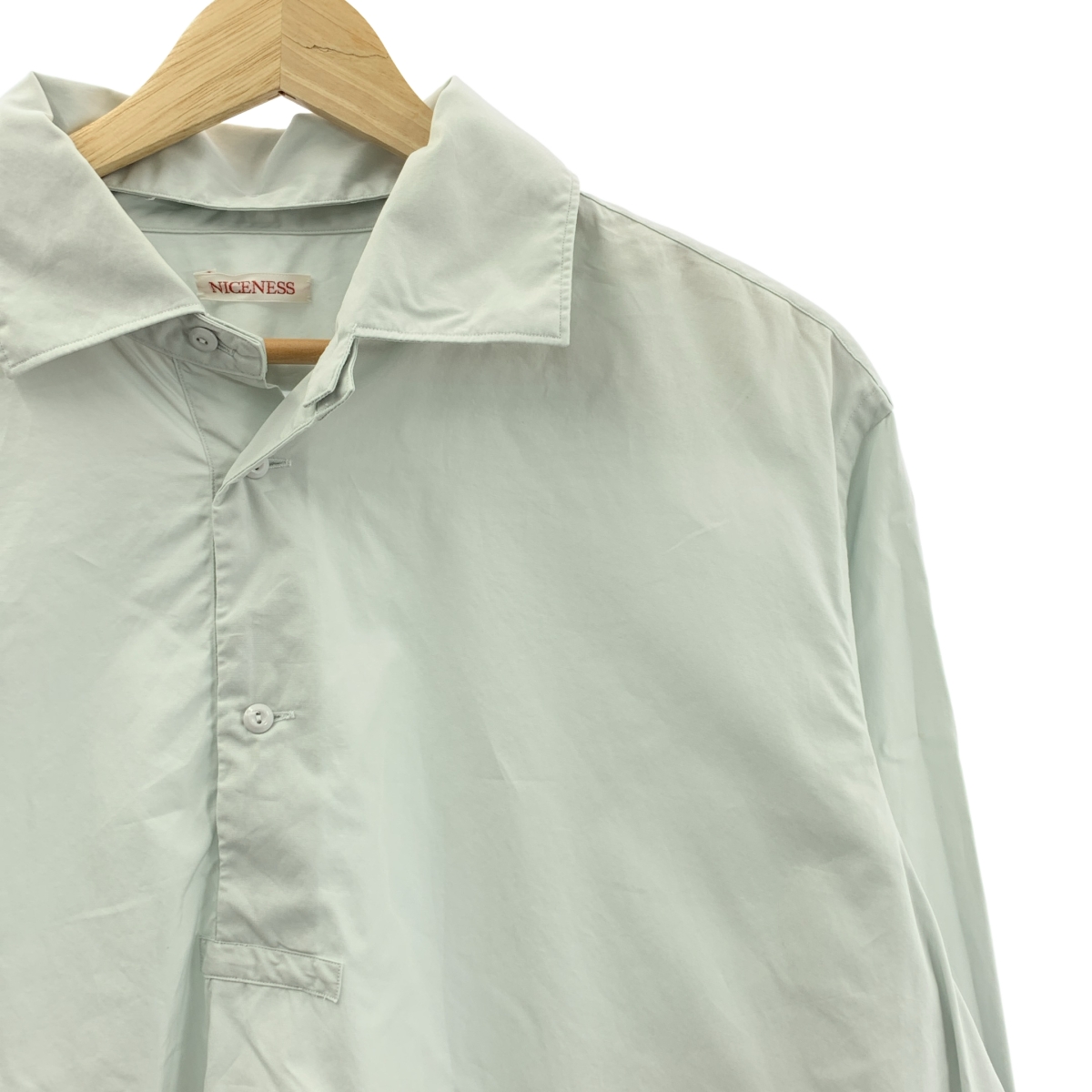 NICENESS / ナイスネス GLASCOCK ブロード デタッチャブルカラー ラガーシャツ
