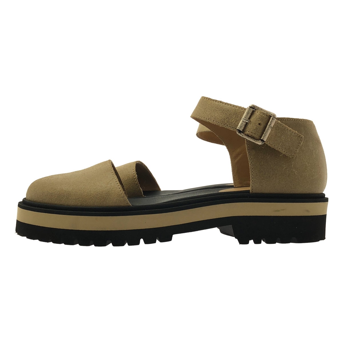 MM6 Maison Martin Margiela / エムエムシックスメゾンマルタンマルジェラ レザー ラウンドトゥ ストラップ サンダル