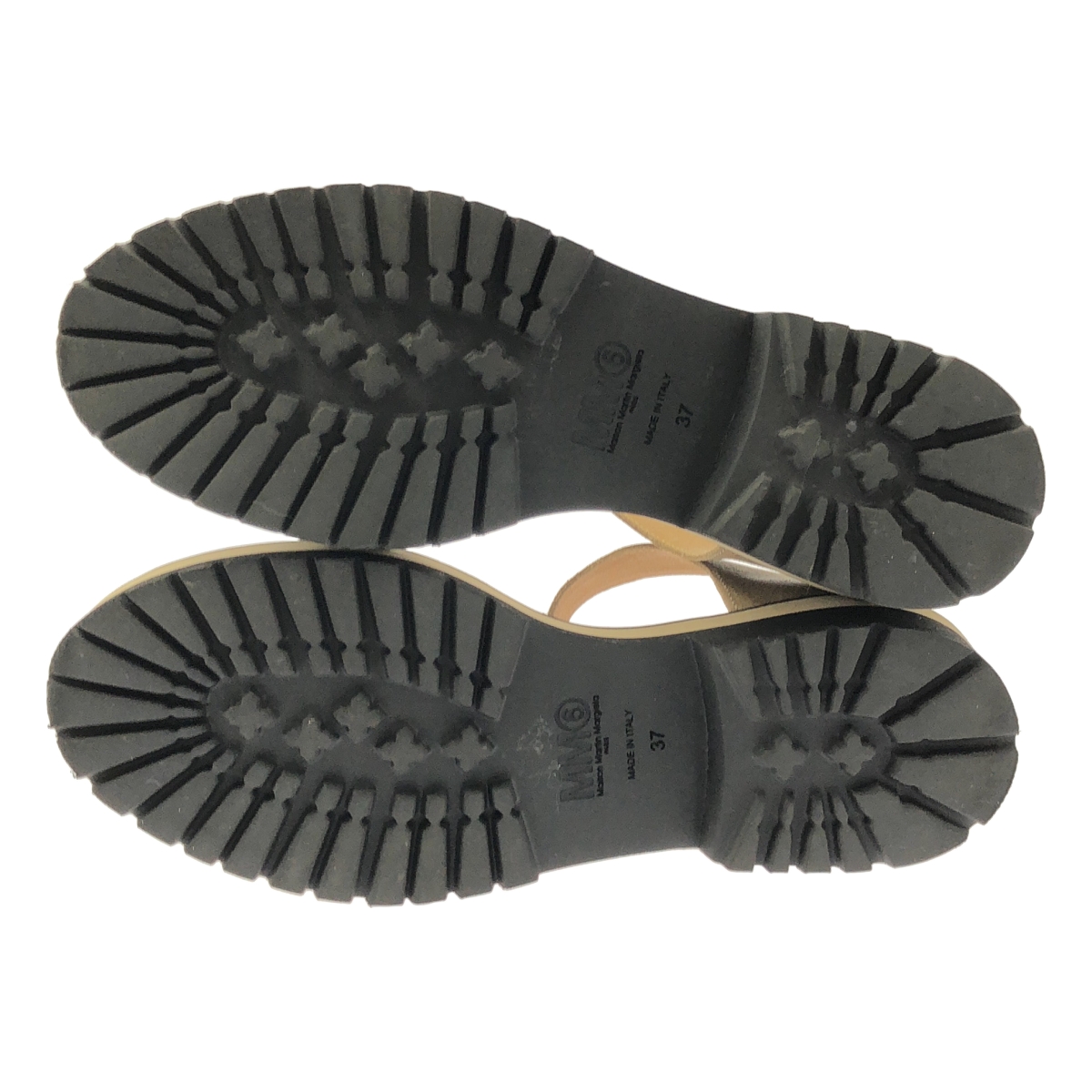 MM6 Maison Martin Margiela / エムエムシックスメゾンマルタンマルジェラ レザー ラウンドトゥ ストラップ サンダル