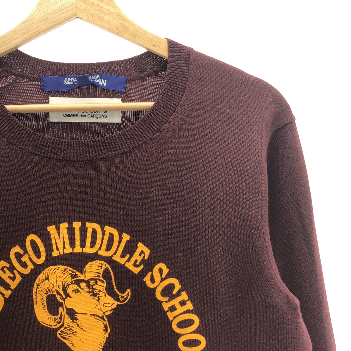 JUNYAWATANABE COMMEdesGARCONS MAN / ジュンヤワタナベマン 10 CORSO COMO / カレッジ ロゴ プリント ニット セーター