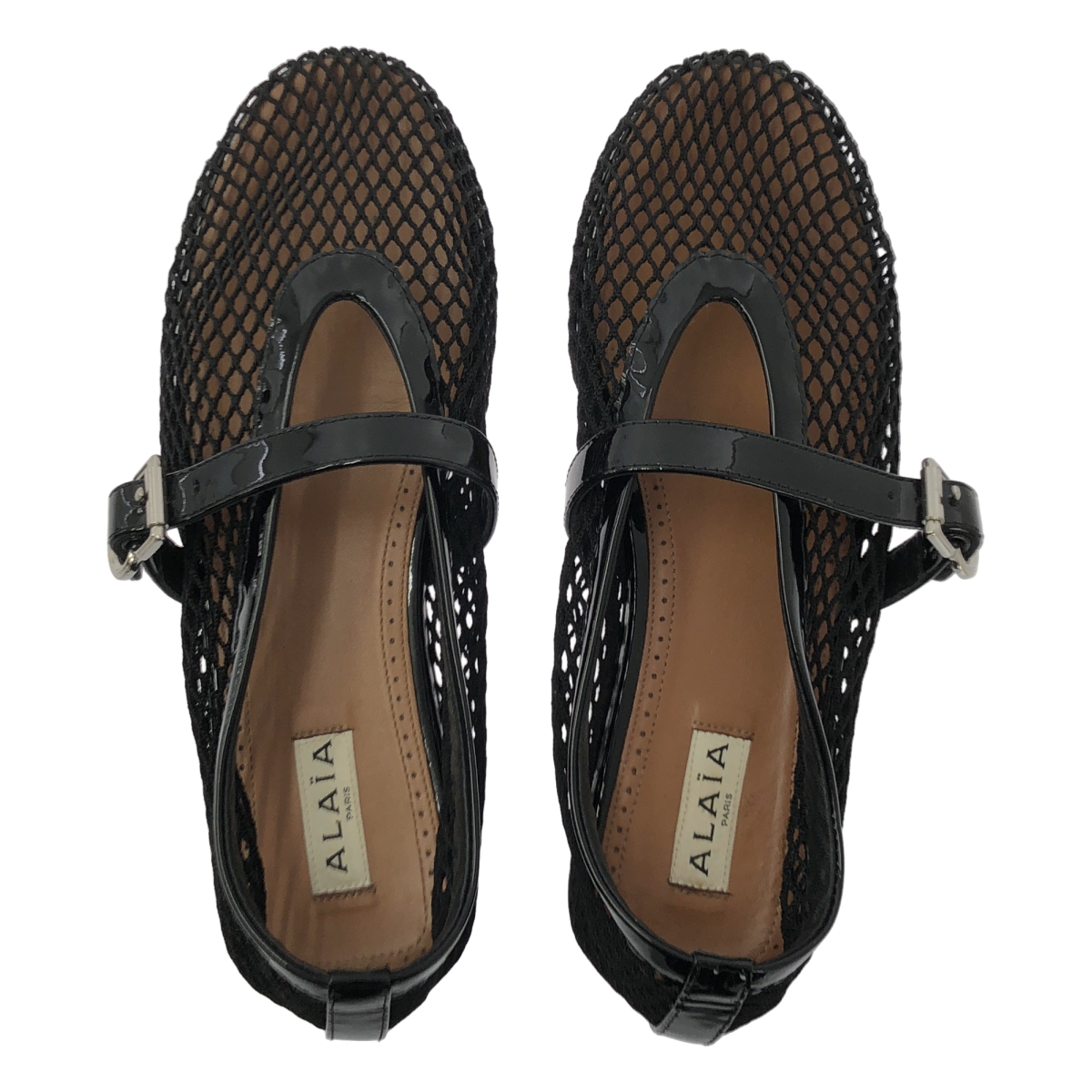 ALAIA / アライア フィッシュネット バレリーナ フラット パンプス