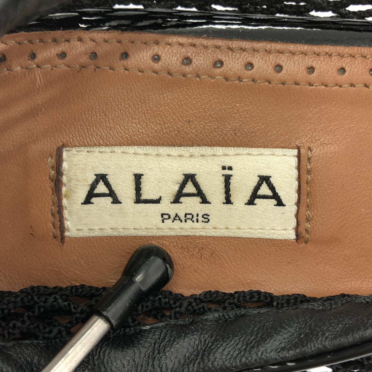 ALAIA / アライア フィッシュネット バレリーナ フラット パンプス