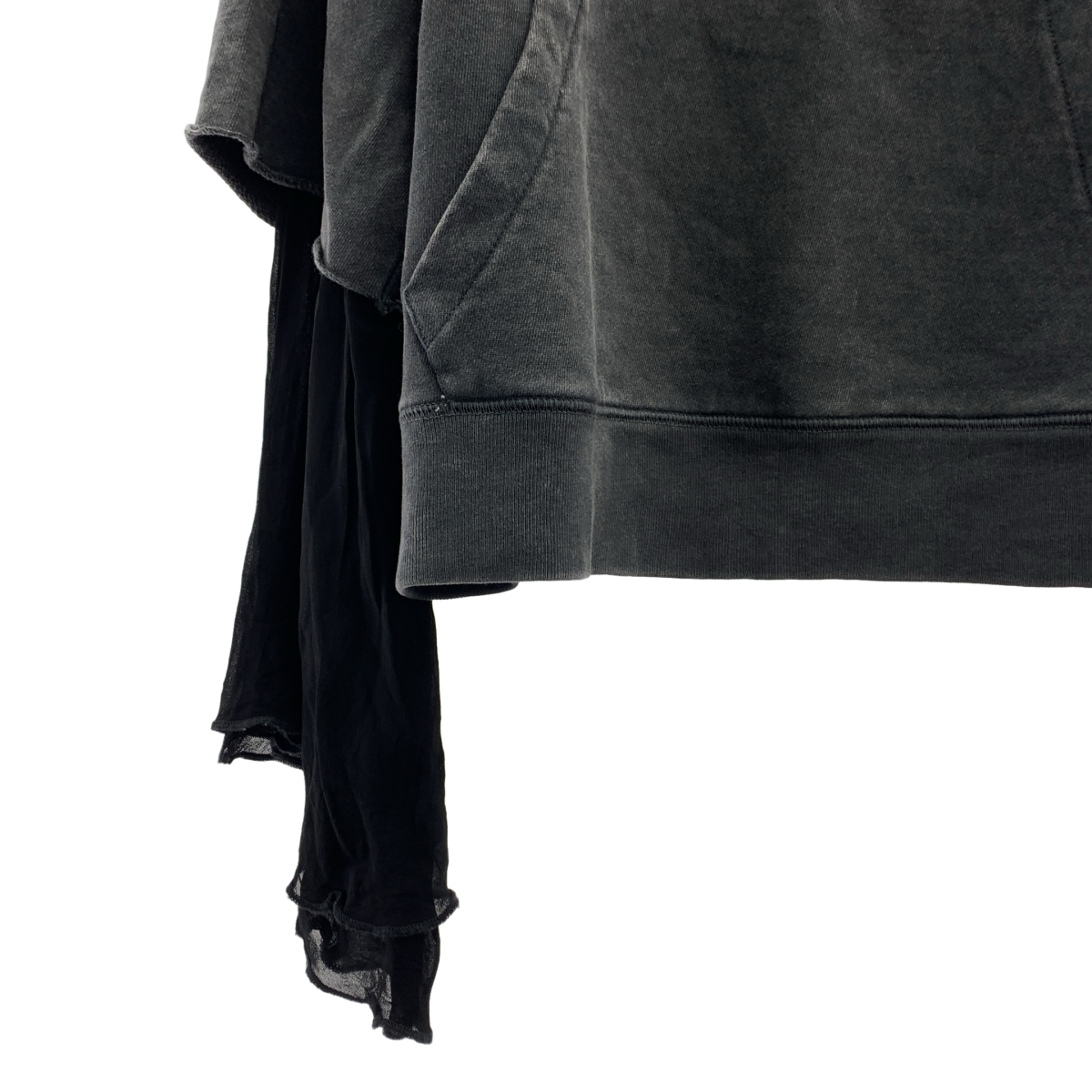 その他 レイヤード フリルスリーブ スウェット