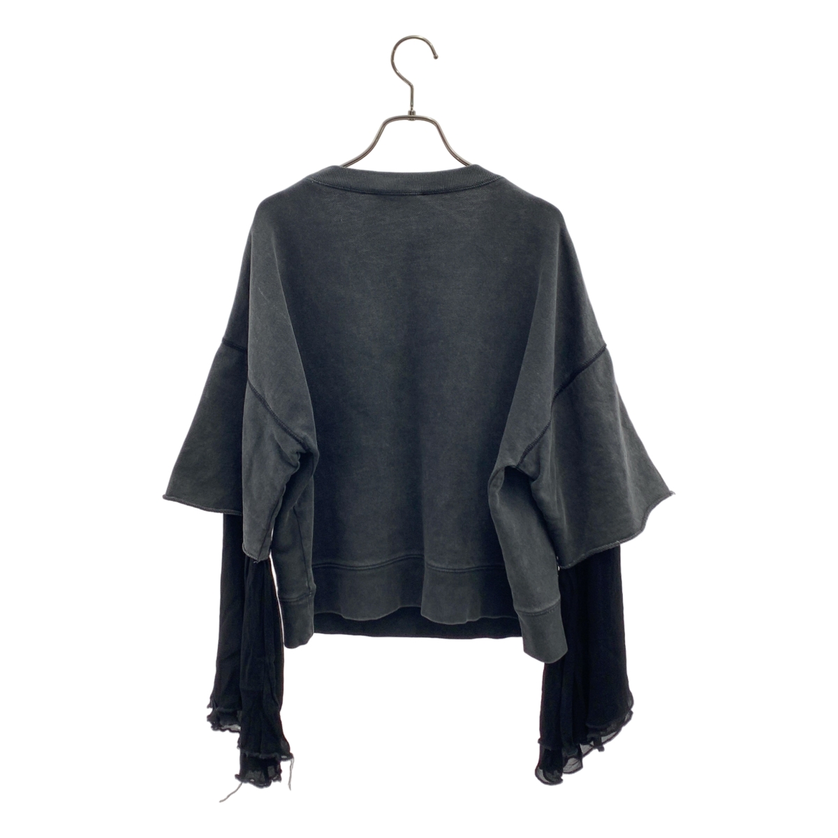 その他 レイヤード フリルスリーブ スウェット