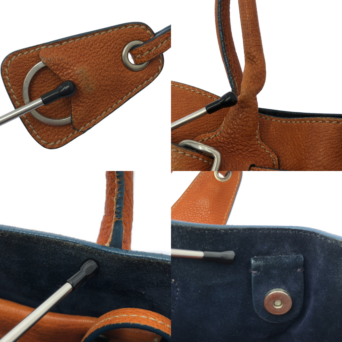 miu miu / ミュウミュウ ロゴチャーム レザー ハンドバッグ