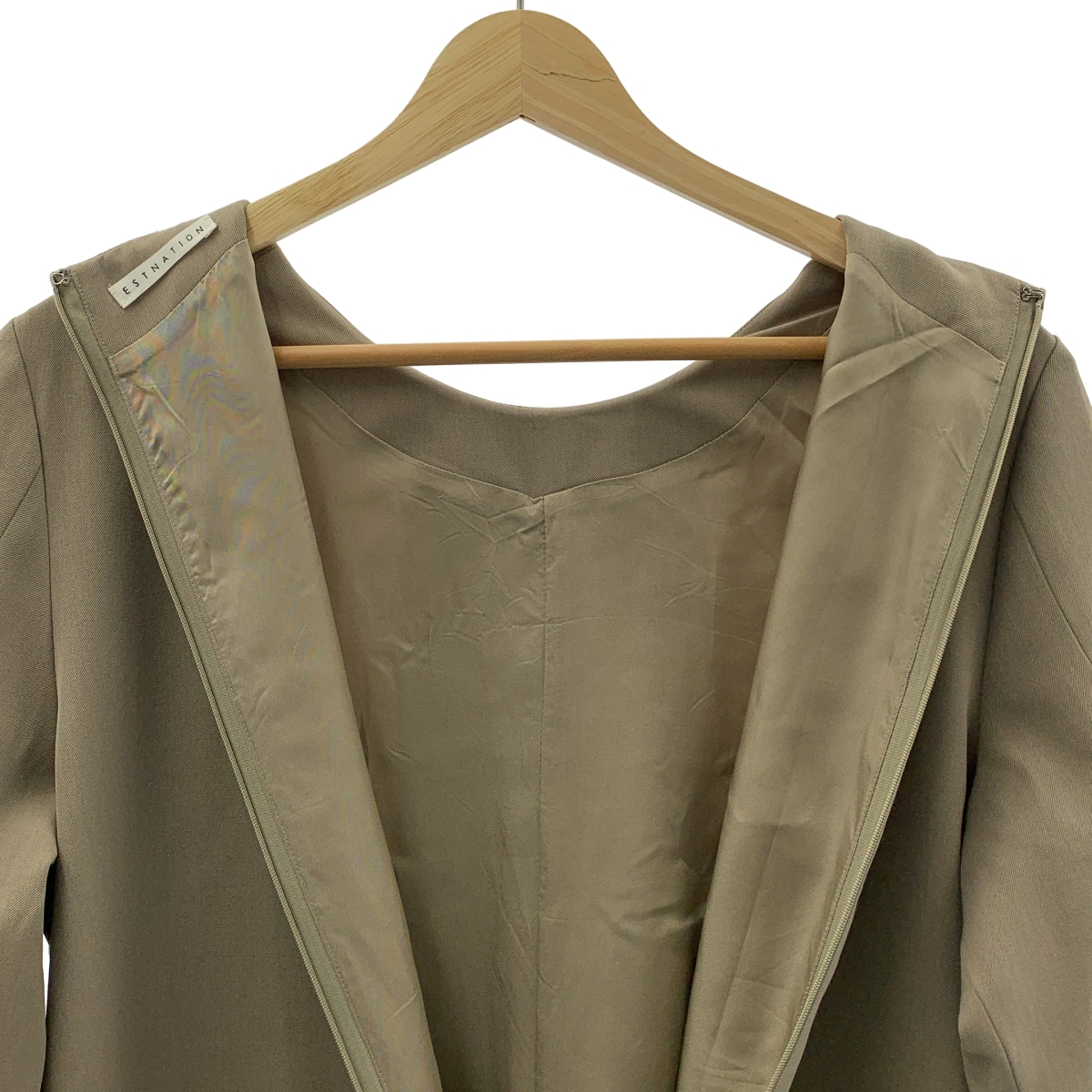 ESTNATION / エストネーション ウール混 フロントタック ショートオールインワン