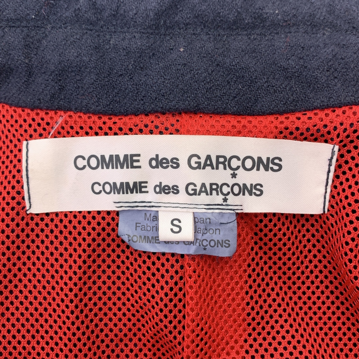 COMME des GARCONS COMME des GARCONS / コムコム バックベンチレーション ラウンドカラー ウールジャケット / 裏地メッシュ