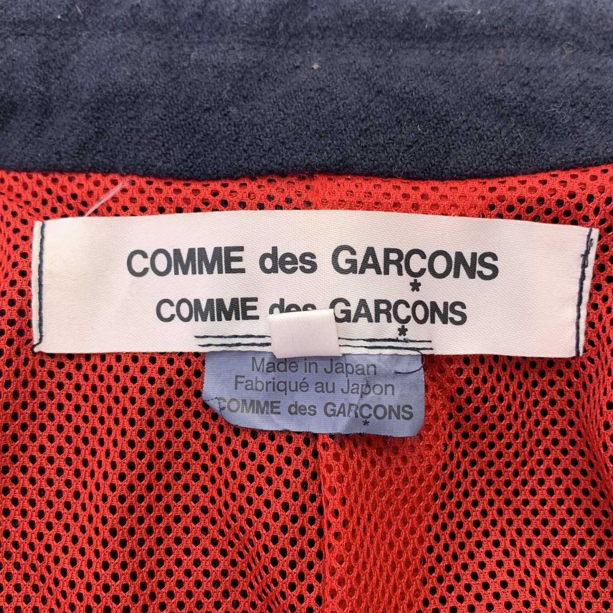 COMME des GARCONS COMME des GARCONS / コムコム バックベンチレーション ラウンドカラー ウールジャケット / 裏地メッシュ