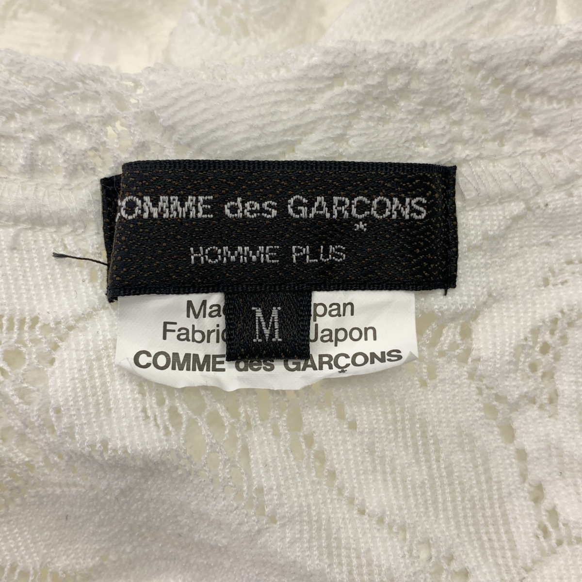COMME des GARCONS HOMME PLUS / コムデギャルソンオムプリュス 製品洗い エステルラッセル レース タンクトップ