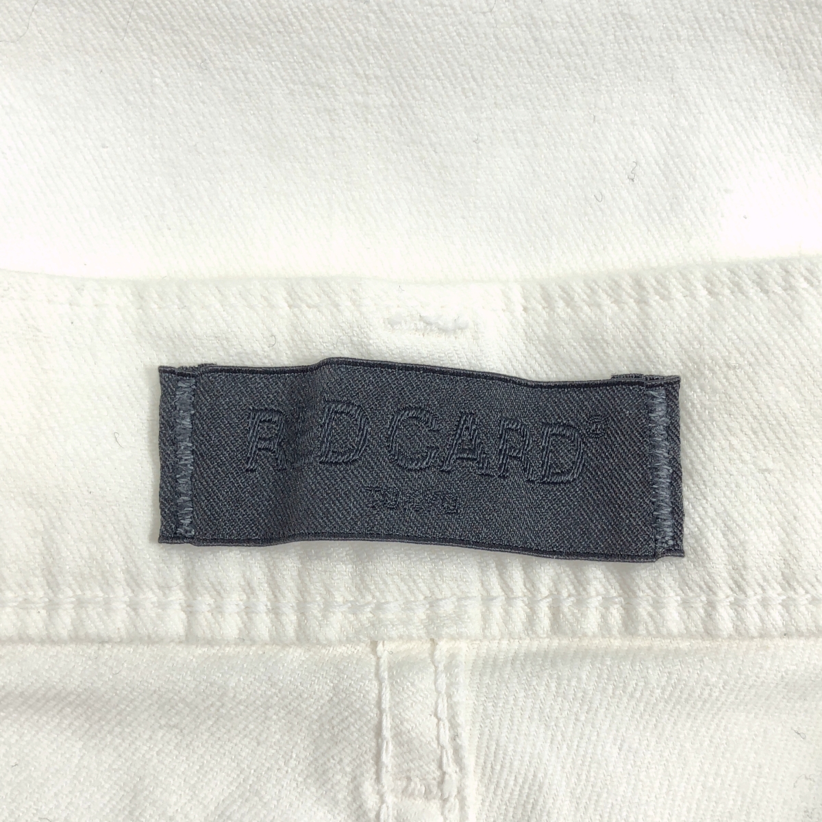 RED CARD / レッドカード Slogan ルーズ ストレート ホワイト デニムパンツ