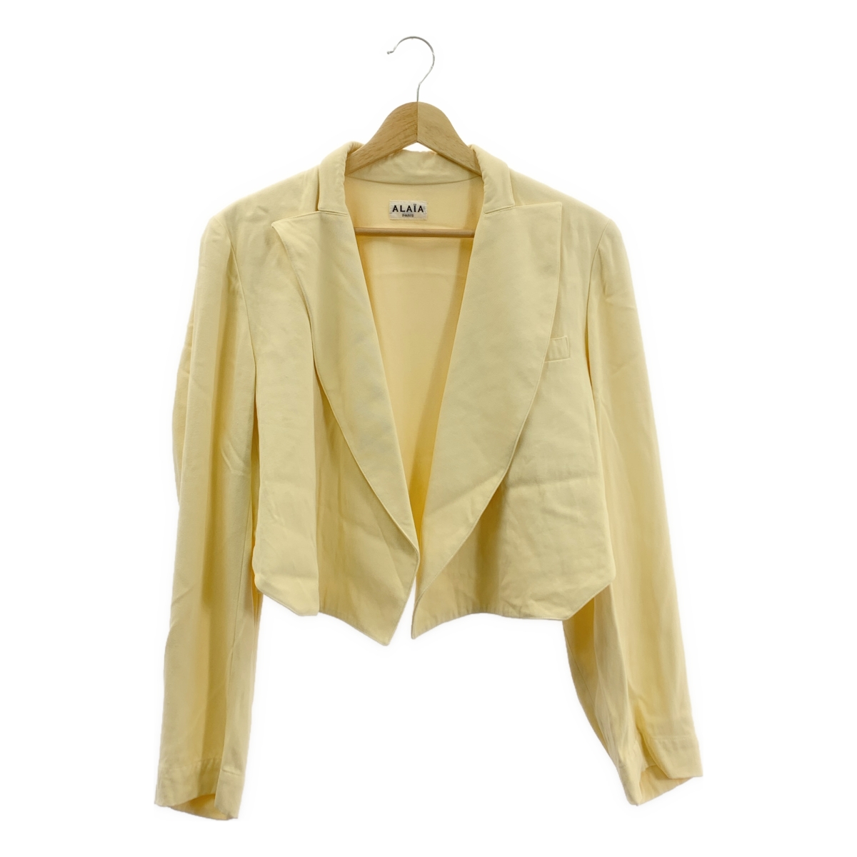 ALAIA / アライア レーヨン ボタンレス シングルジャケット