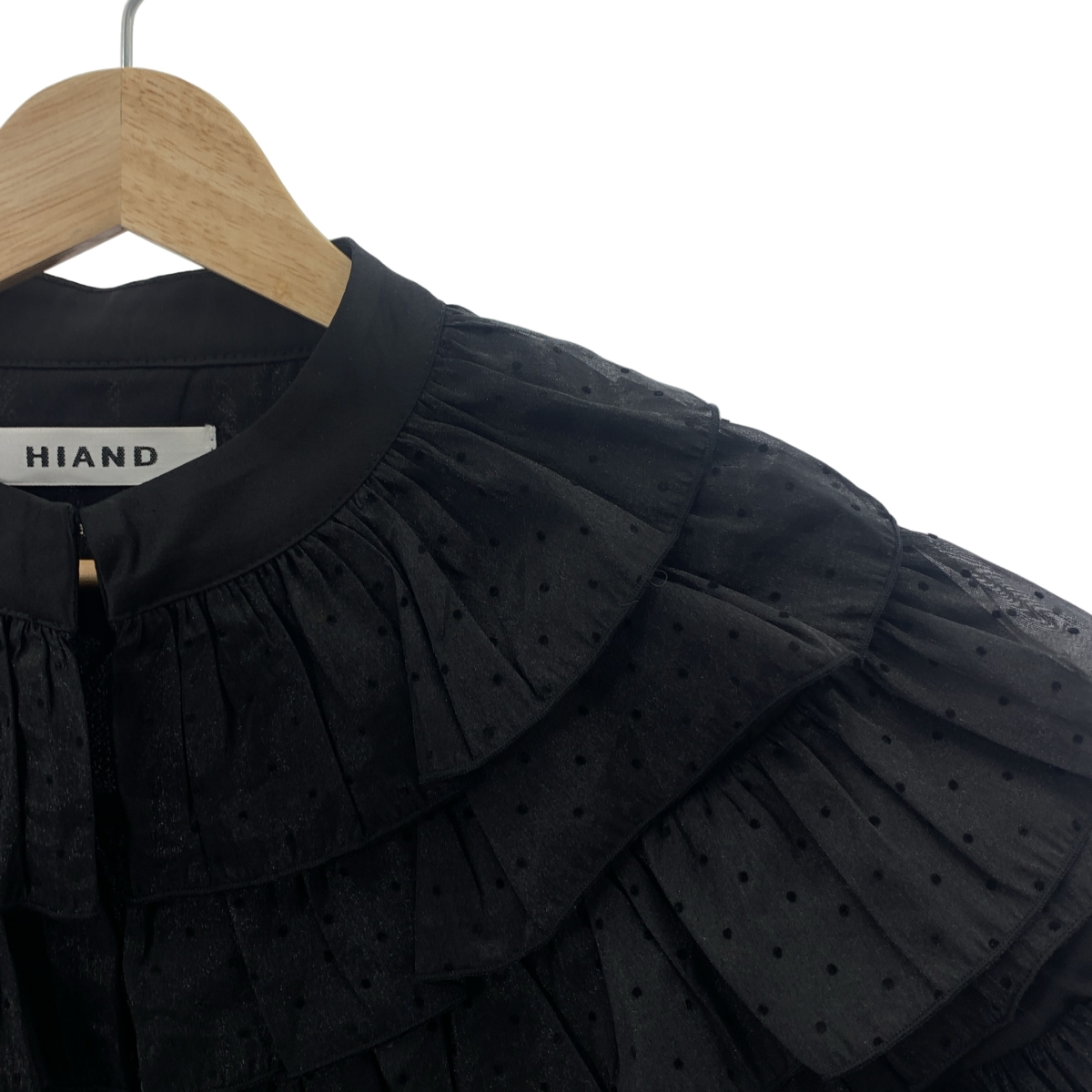 その他 2 Way Dot Ruffle Volume Tops / フリル 装飾 ブラウス