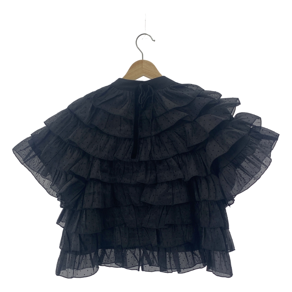 その他 2 Way Dot Ruffle Volume Tops / フリル 装飾 ブラウス