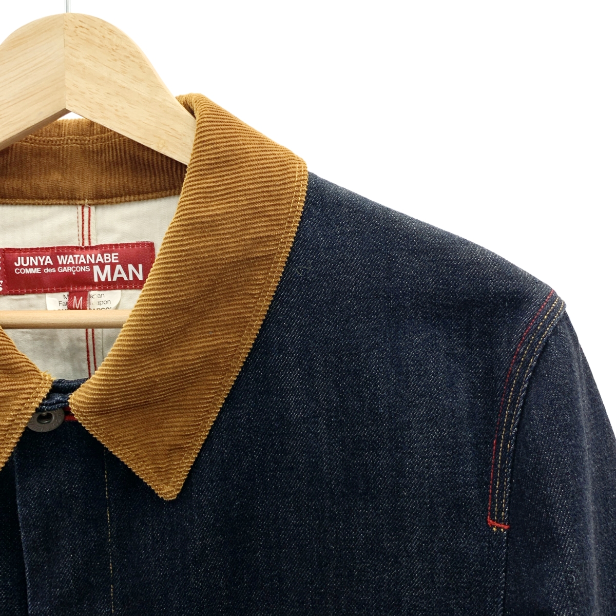 JUNYAWATANABE COMMEdesGARCONS MAN / ジュンヤワタナベマン × Levi's / リーバイス 異素材 切替 エルボーパッチ コーデュロイカラー デニム コート