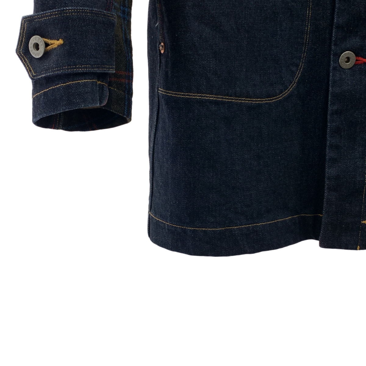 JUNYAWATANABE COMMEdesGARCONS MAN / ジュンヤワタナベマン × Levi's / リーバイス 異素材 切替 エルボーパッチ コーデュロイカラー デニム コート