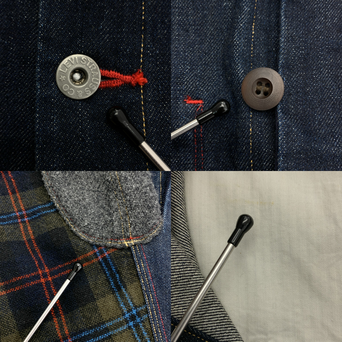 JUNYAWATANABE COMMEdesGARCONS MAN / ジュンヤワタナベマン × Levi's / リーバイス 異素材 切替 エルボーパッチ コーデュロイカラー デニム コート