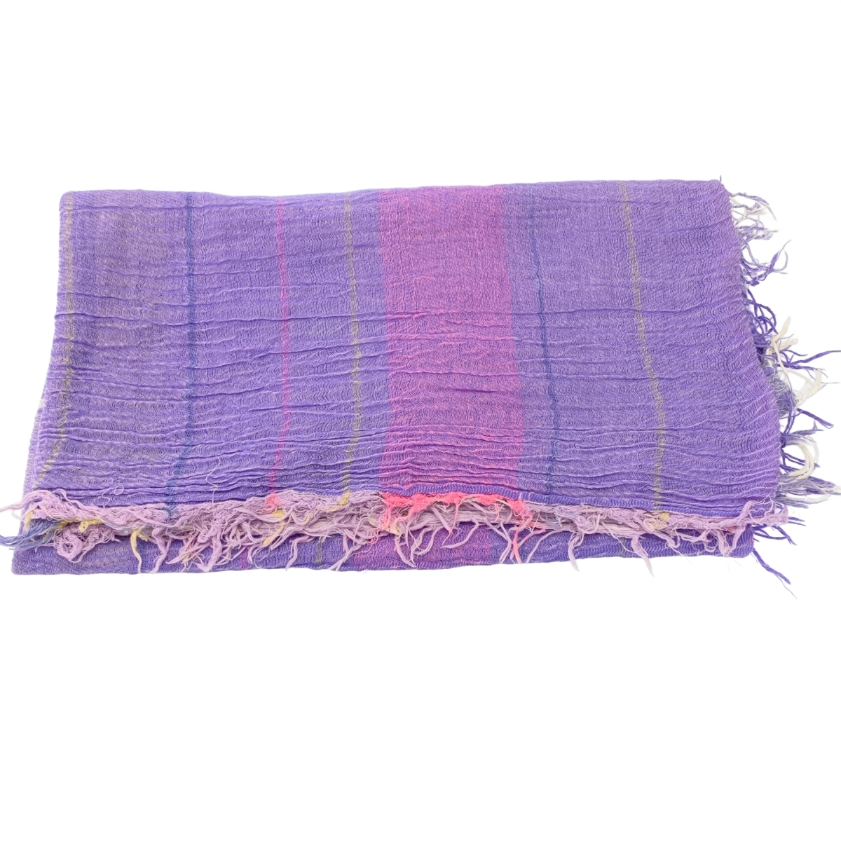 tamaki niime 玉木新雌 / タマキニイメ コットン フリンジ チェック 大判 ストール