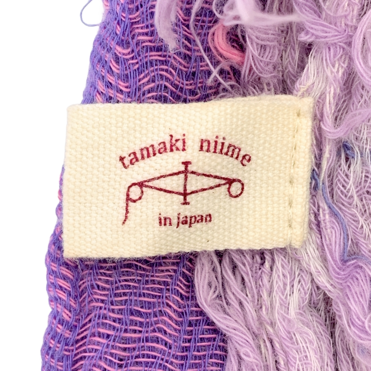 tamaki niime 玉木新雌 / タマキニイメ コットン フリンジ チェック 大判 ストール