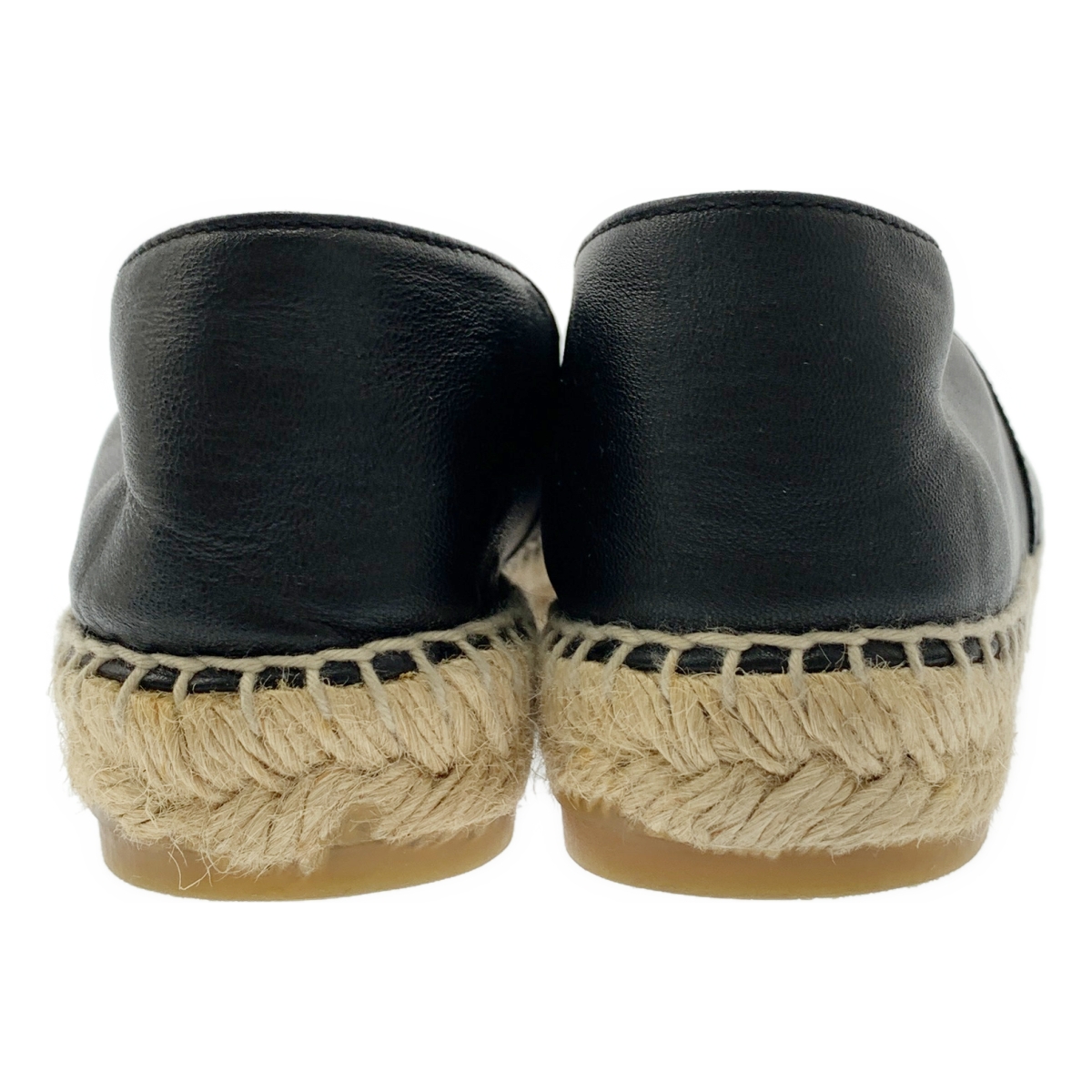 CHANEL / シャネル ココマーク レザー エスパドリーユ スリッポン シューズ