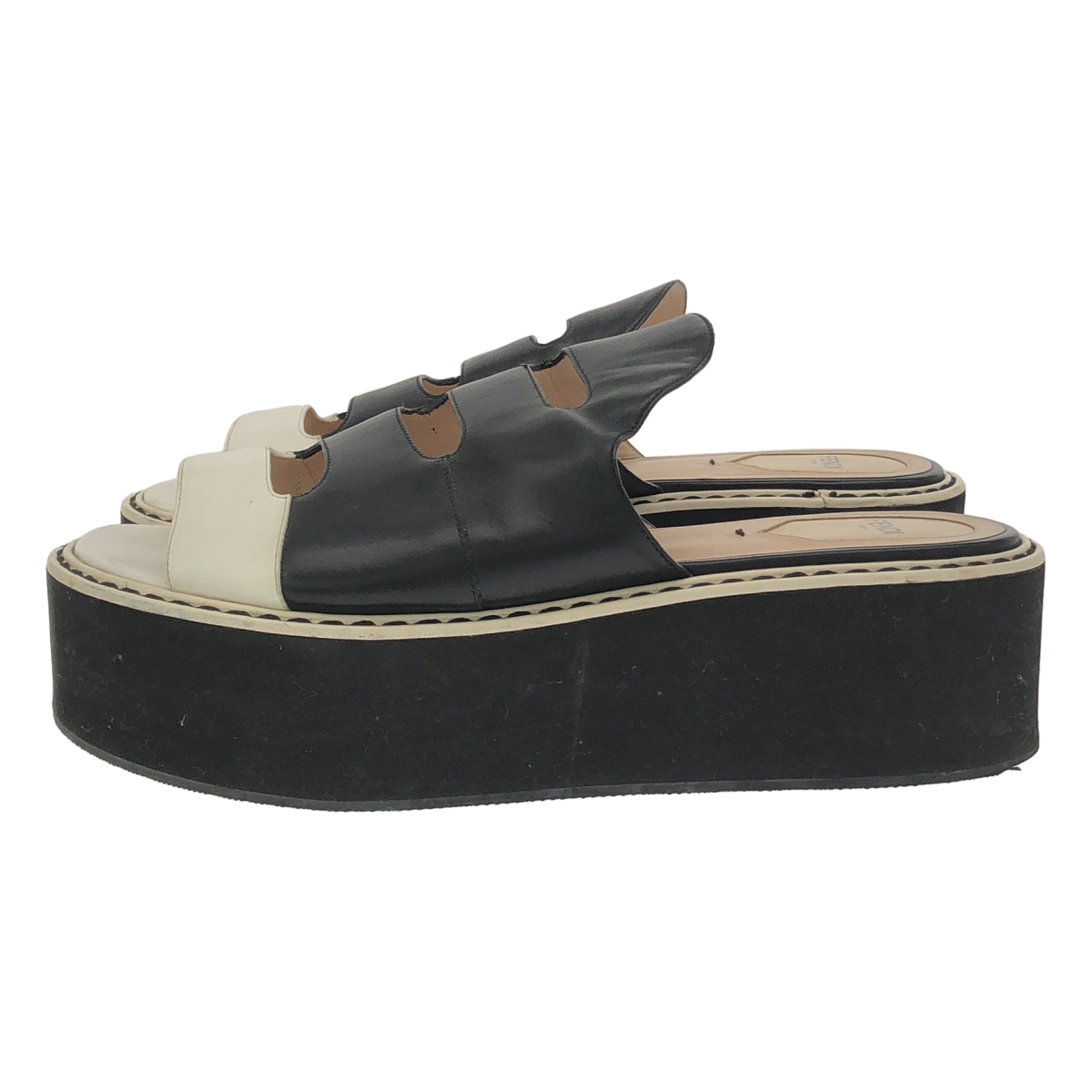 FENDI / フェンディ ツートーン ウェッジ サンダル