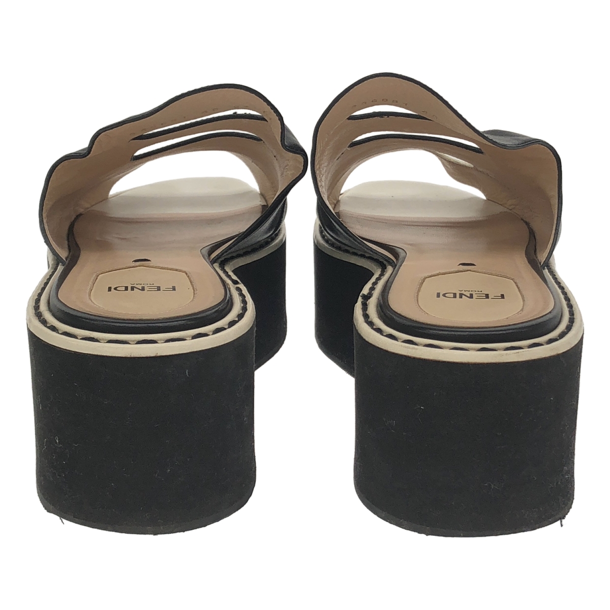 FENDI / フェンディ ツートーン ウェッジ サンダル