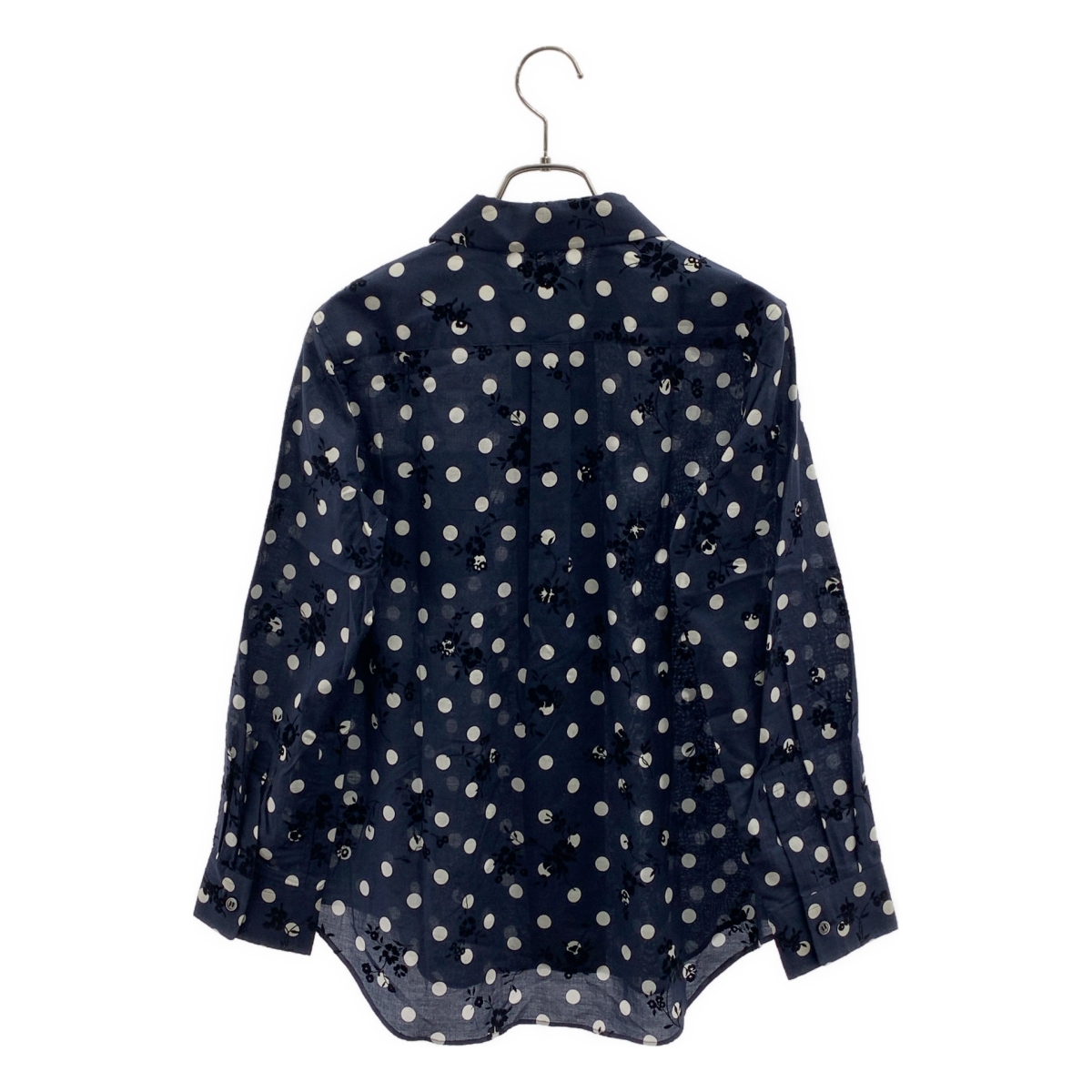 tricot COMME des GARCONS / トリココムデギャルソン 総柄 ドット フラワー 丸襟 シャツ ブラウス