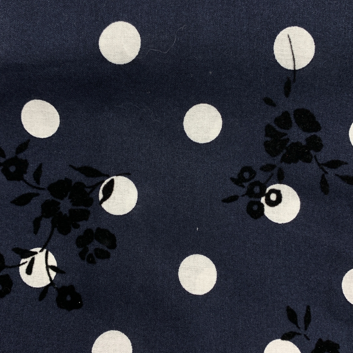 tricot COMME des GARCONS / トリココムデギャルソン 総柄 ドット フラワー 丸襟 シャツ ブラウス