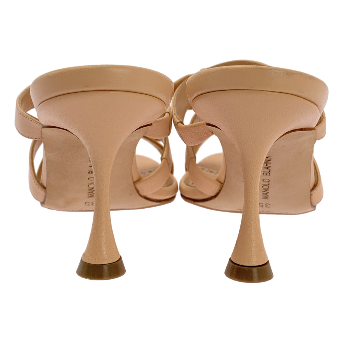 MANOLO BLAHNIK / マノロブラニク IRCANAMU SANDAL / レザー リボン装飾 ヒール サンダル パンプス