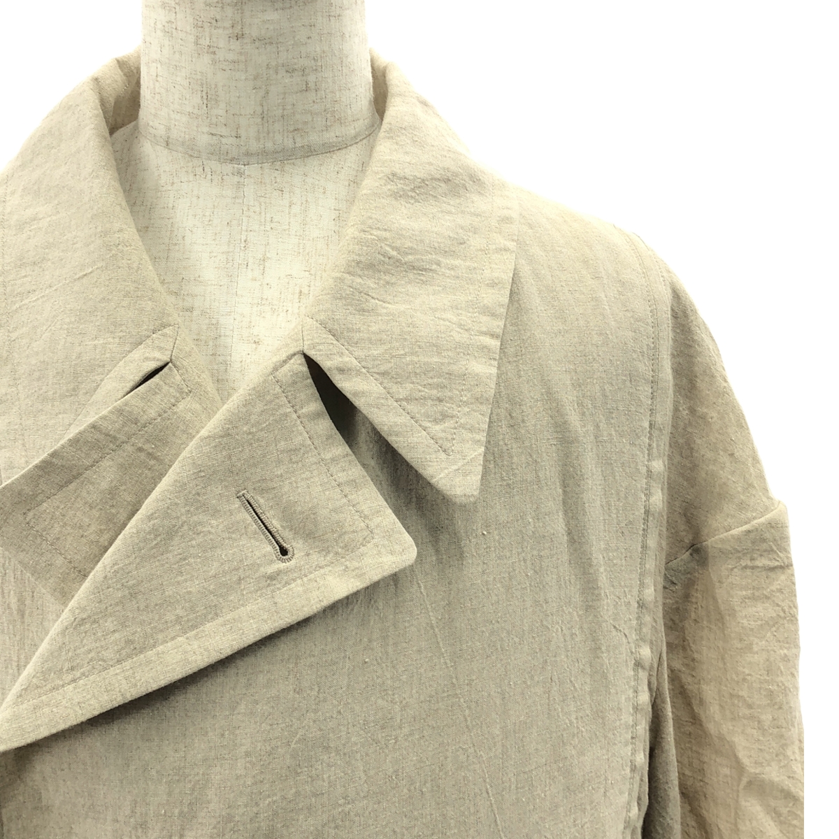 REGULATION Yohji Yamamoto / レギュレーションヨウジヤマモト リネン ジップ トレンチコート