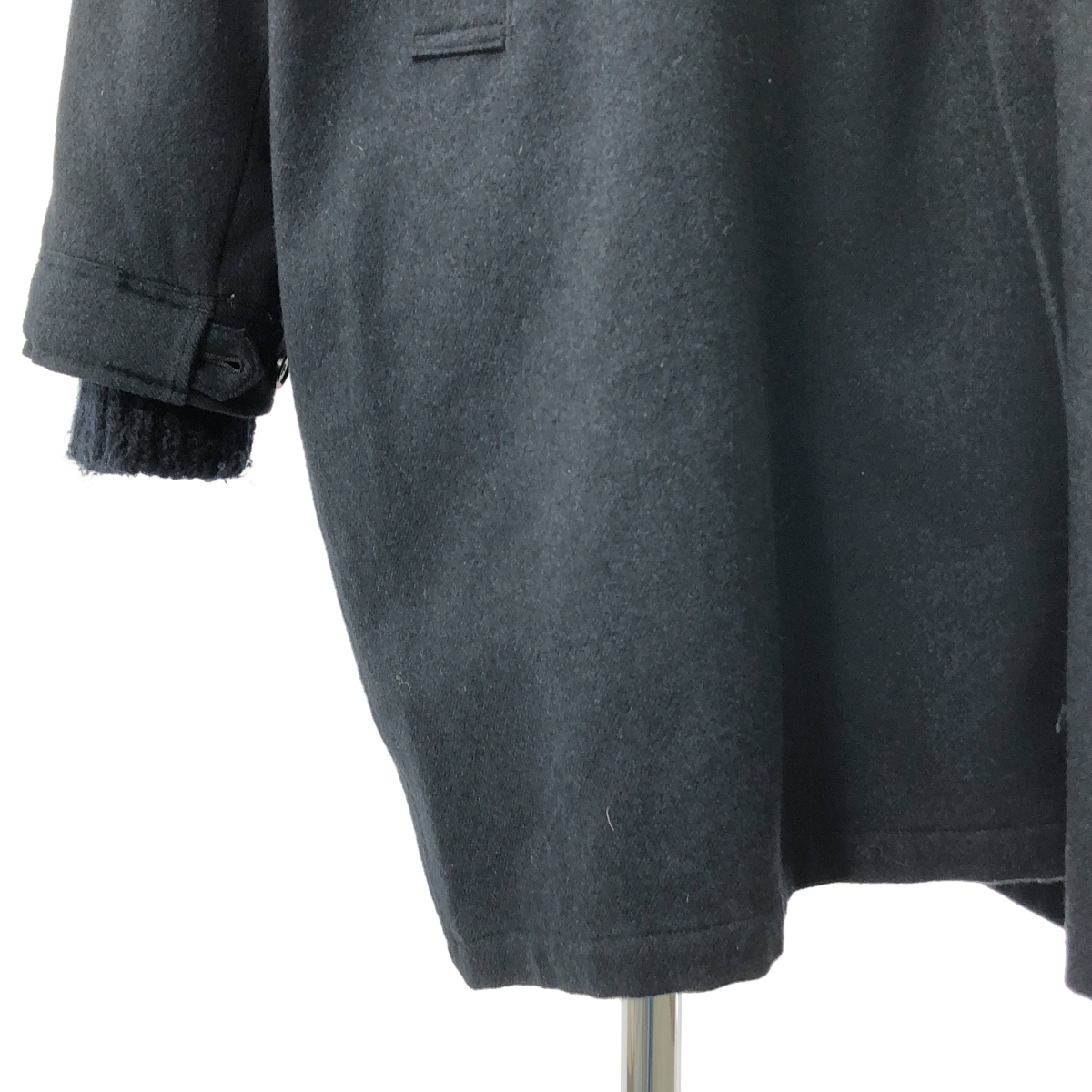 YOHJI YAMAMOTO +NOIR / ヨウジヤマモトプリュスノアール ウール アンゴラ ライナー付き ジップ ロングコート