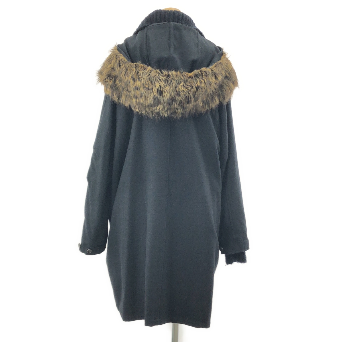 YOHJI YAMAMOTO +NOIR / ヨウジヤマモトプリュスノアール ウール アンゴラ ライナー付き ジップ ロングコート