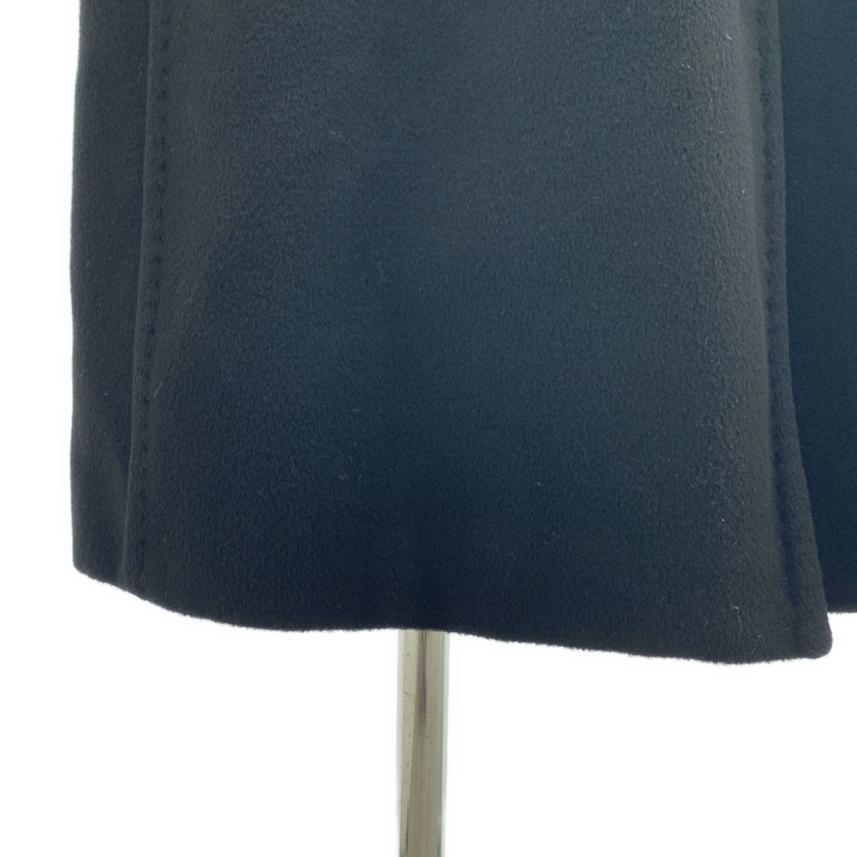 Max Mara / マックスマーラ 白タグ カシミヤブレンド ウール ベルベット チェスターコート / ロゴ総裏地