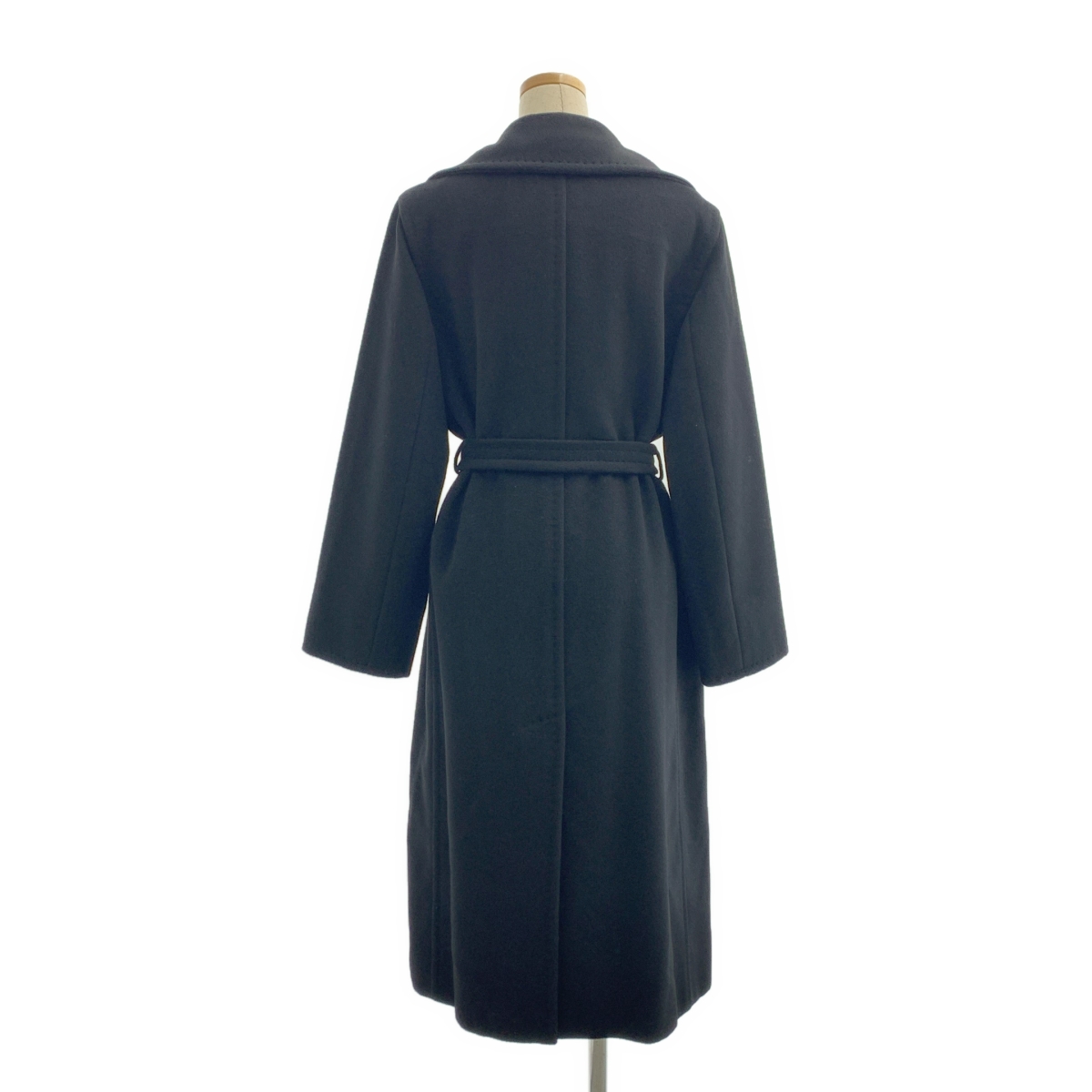 Max Mara / マックスマーラ 白タグ カシミヤブレンド ウール ベルベット チェスターコート / ロゴ総裏地