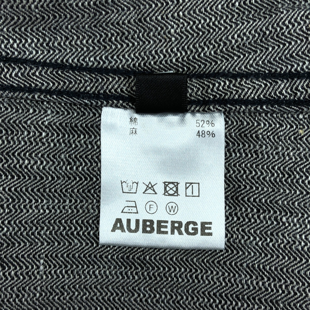 AUBERGE / オーベルジュ シンチバック ブラック デニムジャケット