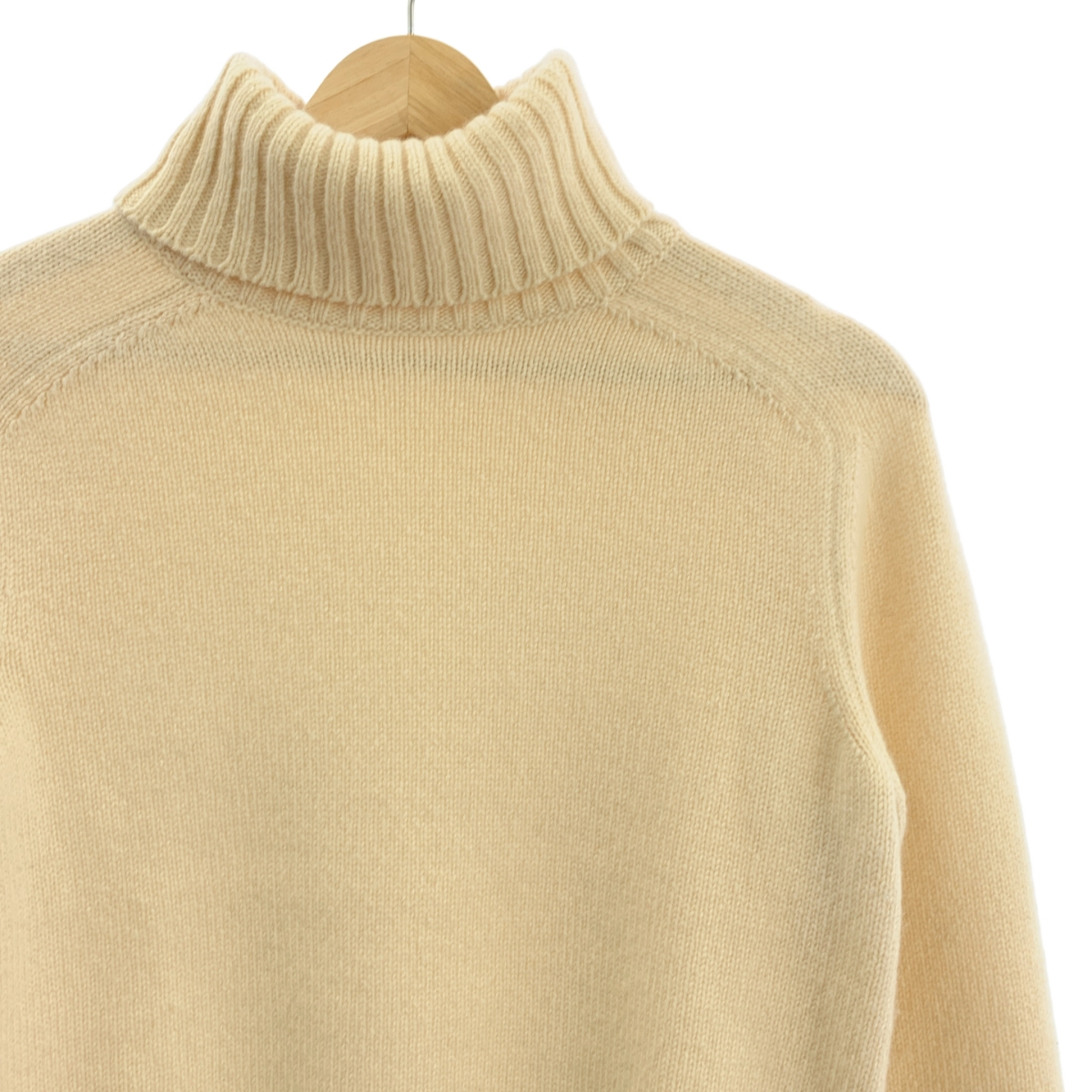 HERMES / エルメス カシミヤ リブシルク切替 タートルネックニット