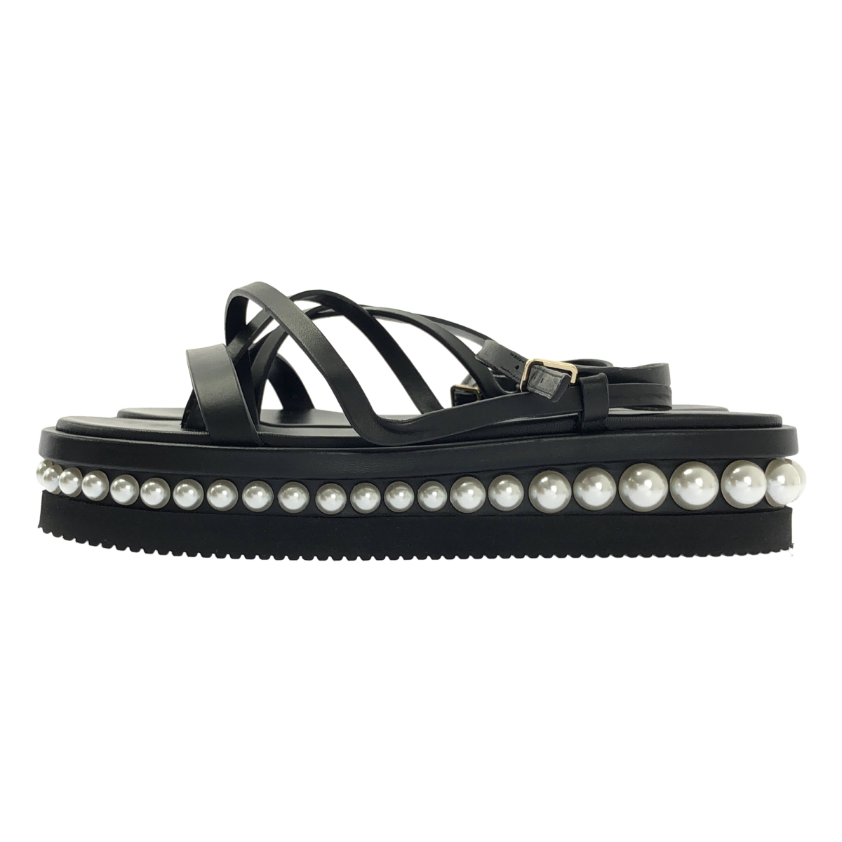 JIMMY CHOO / ジミーチュウ PINE FLAT パール フラット ストラップ サンダル