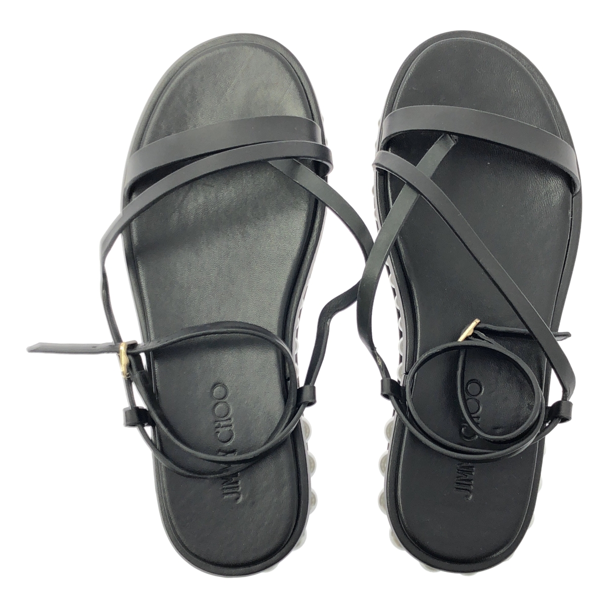 JIMMY CHOO / ジミーチュウ PINE FLAT パール フラット ストラップ サンダル