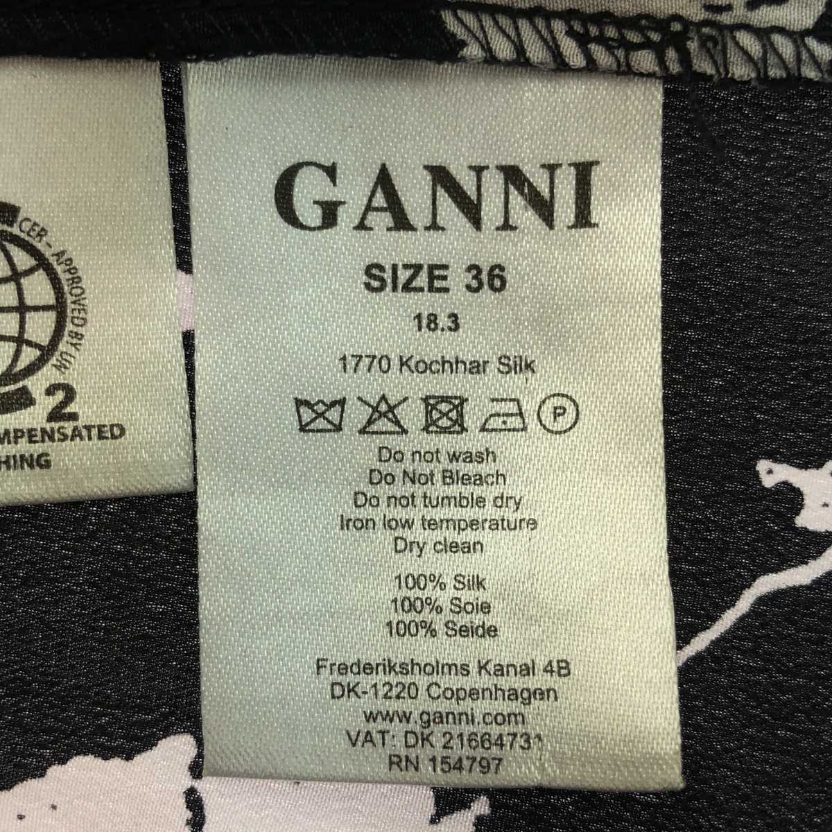 Ganni / ガニー シルク 柄 シャツ ブラウス