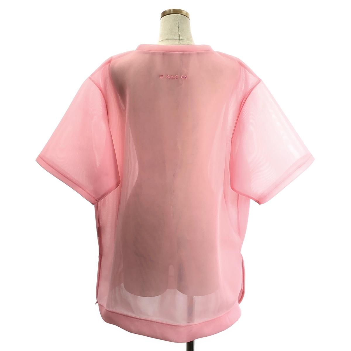 ebagos / エバゴス Wラッセル Big T-shirt / ロゴ シアー オーバー プルオーバー