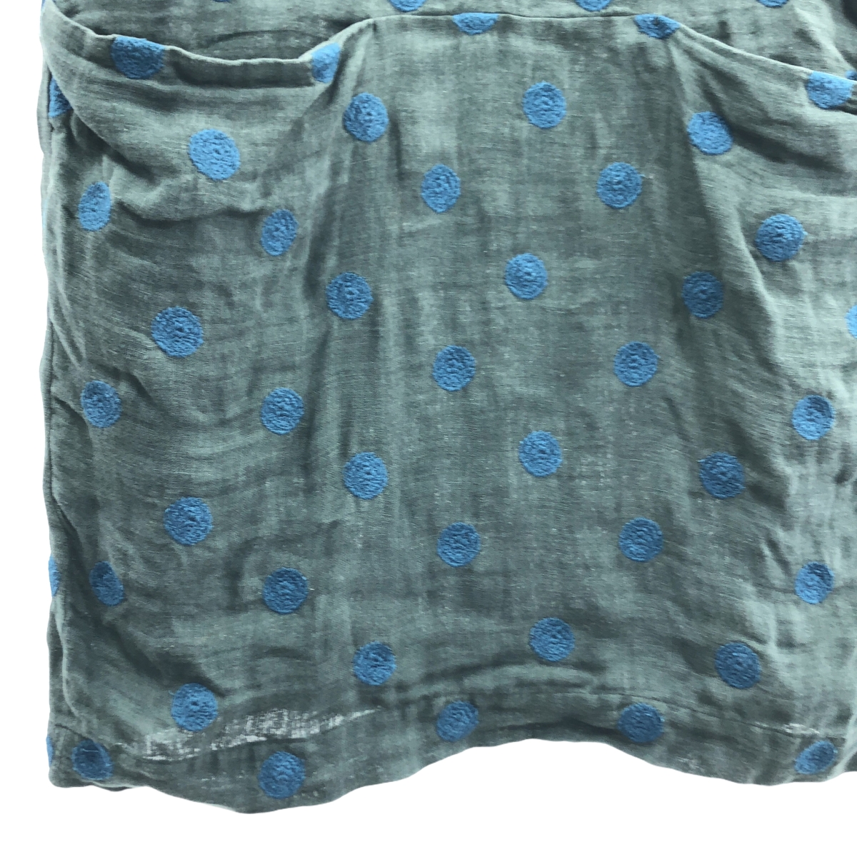 mina perhonen / ミナペルホネン リネン ドット オープンカラー ワンピース