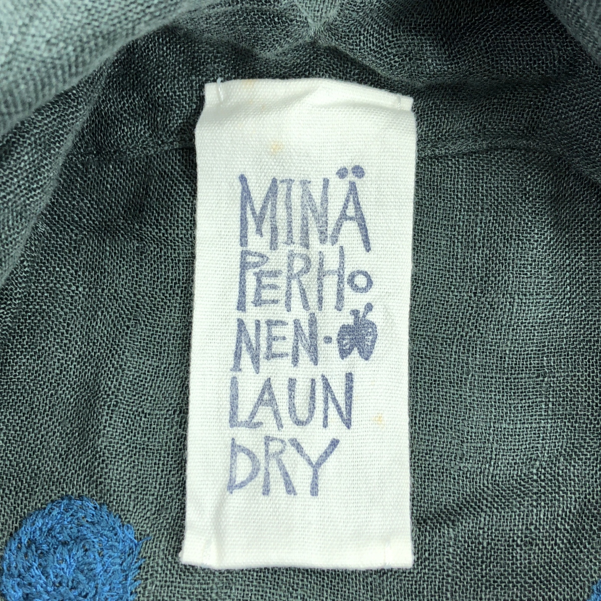 mina perhonen / ミナペルホネン リネン ドット オープンカラー ワンピース