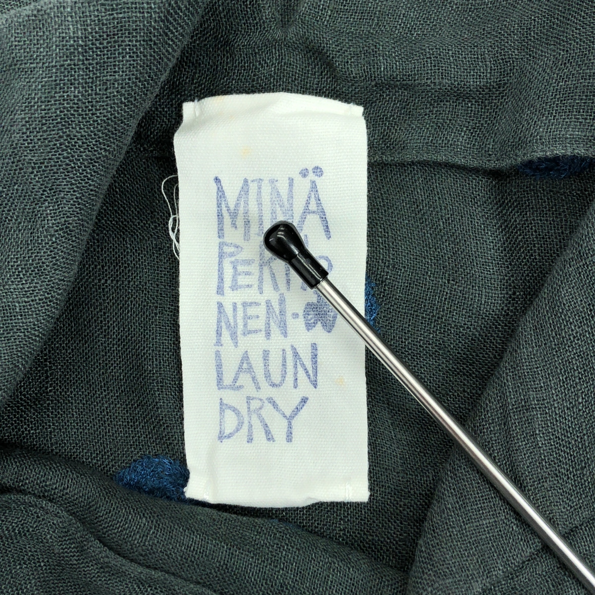 mina perhonen / ミナペルホネン リネン ドット オープンカラー ワンピース