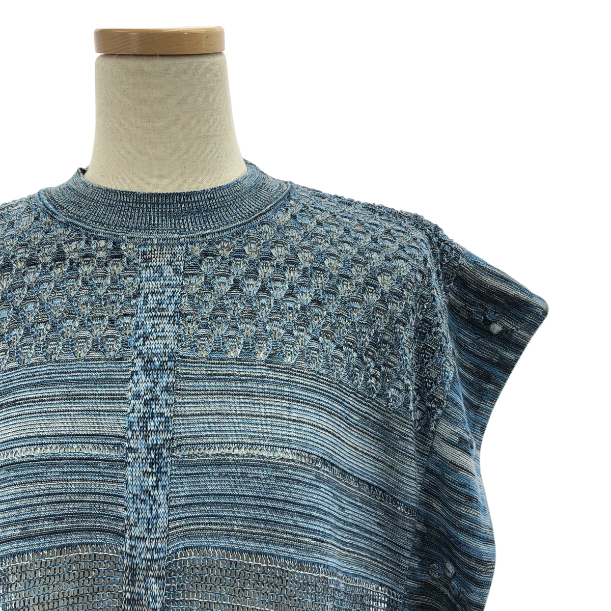 Mame Kurogouchi / マメクロゴウチ Multi-Pattern Sleeveless Knitted Dress ニットワンピース